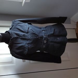 Converse One Star black cotton jacket. M